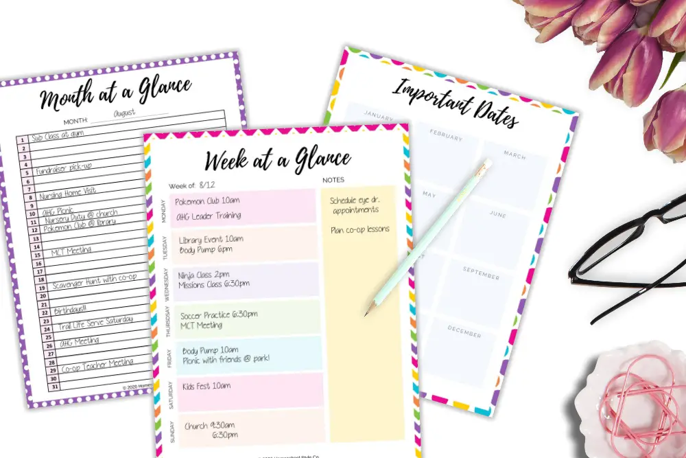 Homeschool Planning Homeschool Monthly Planner Homeschool Weekly Planner