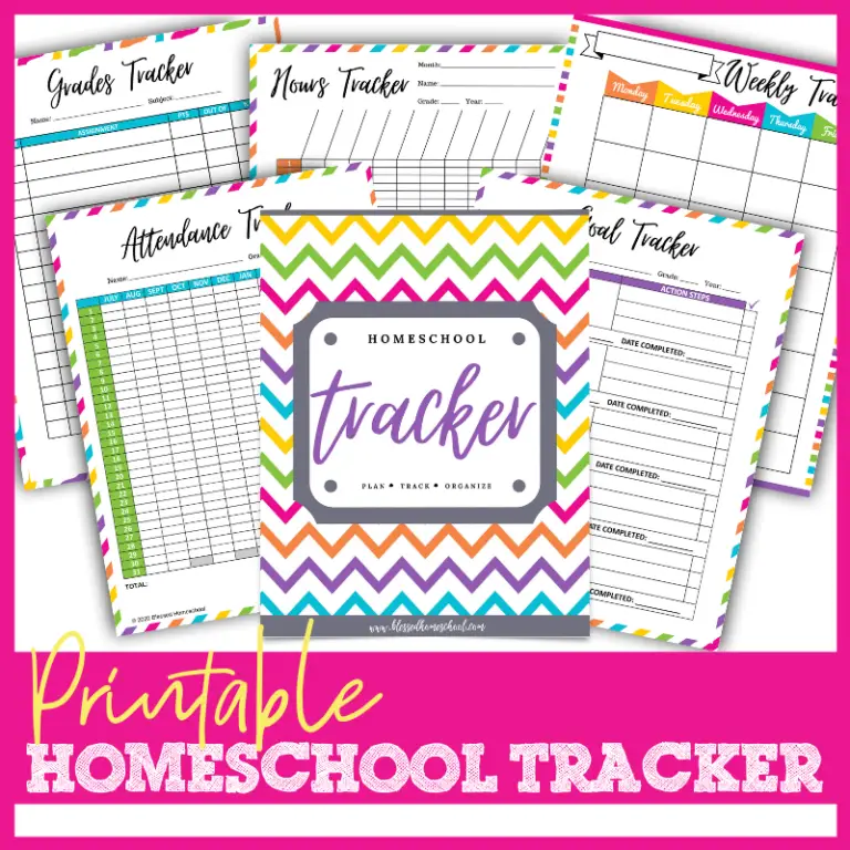 Printable Homeschool Tracker - Blessed Homeschool