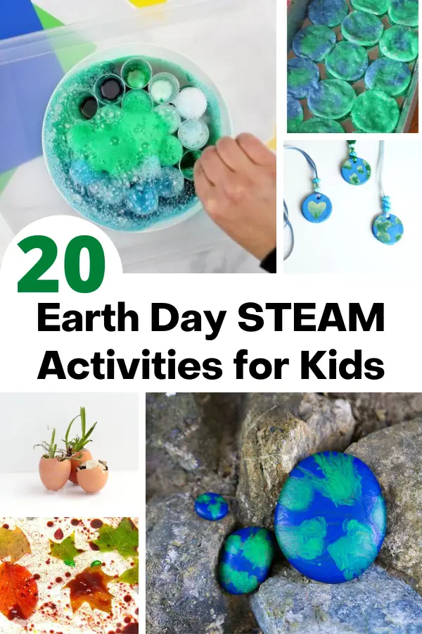 Here's a big list full of fun Earth Day activities that will encourage your kids to try out science, technology, engineering, art, and math to celebrate Earth Day! 