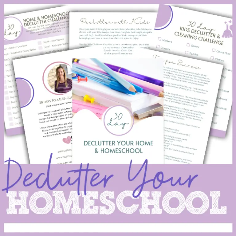 homeschool declutter checklist