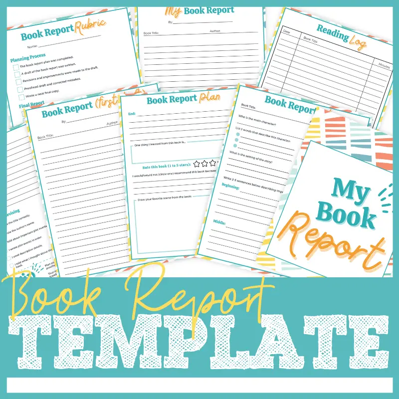 Book Report Template for Kids - Blessed Homeschool