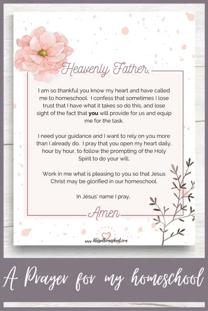 A prayer for my homeschool
Homeschool Mom Prayer