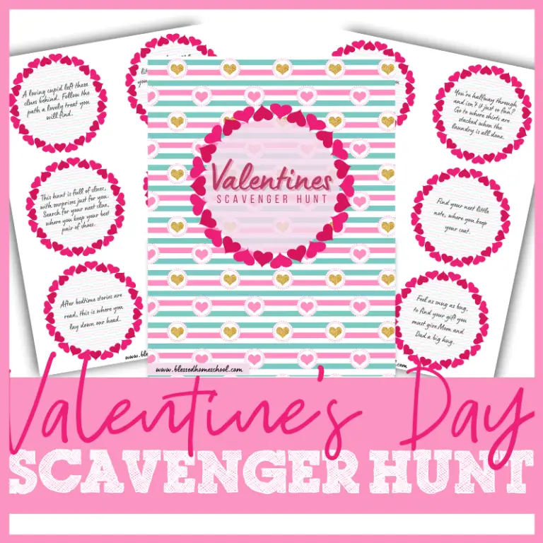 Valentine’s Day Scavenger Hunt Cards