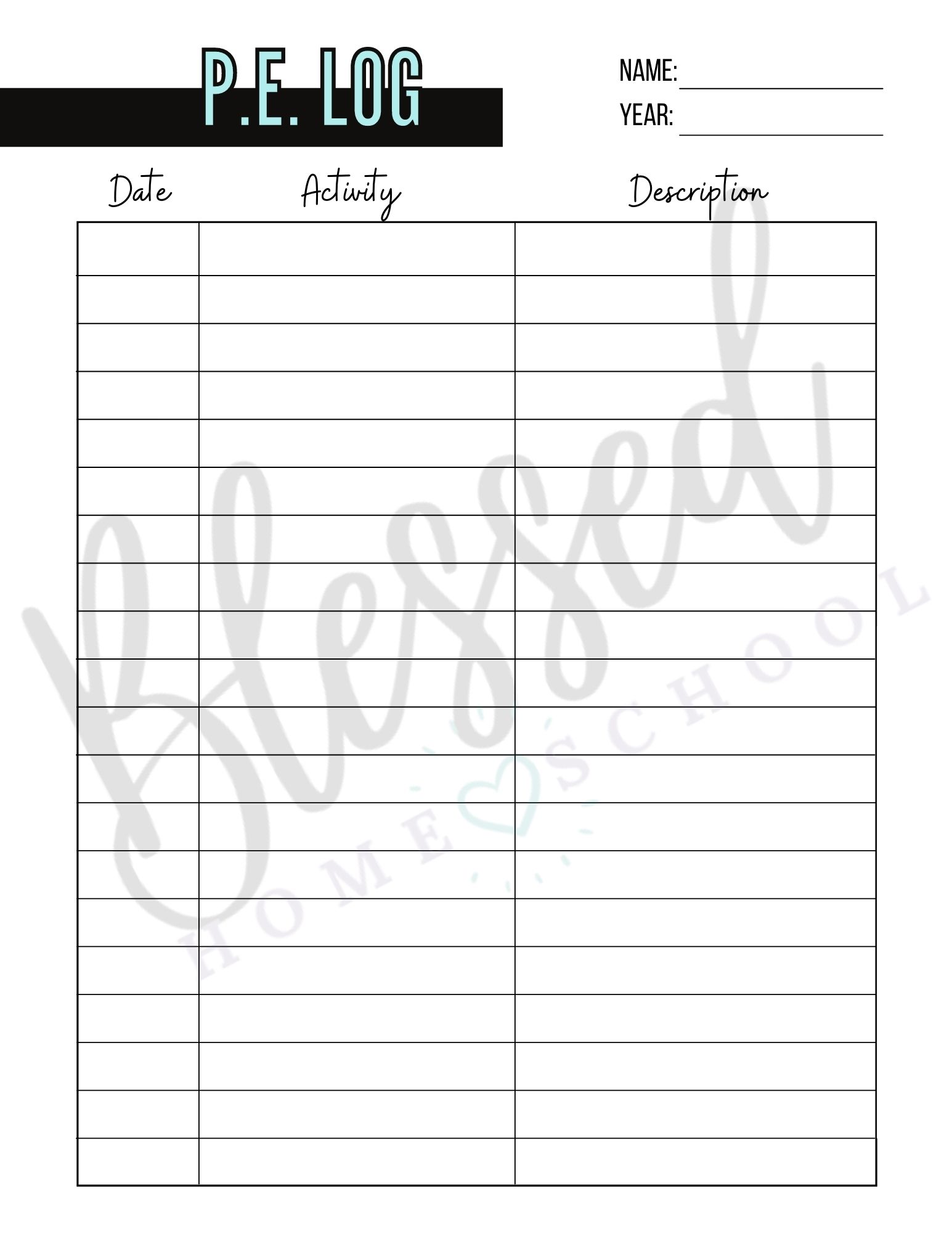 Homeschool Portfolio - Blessed Homeschool