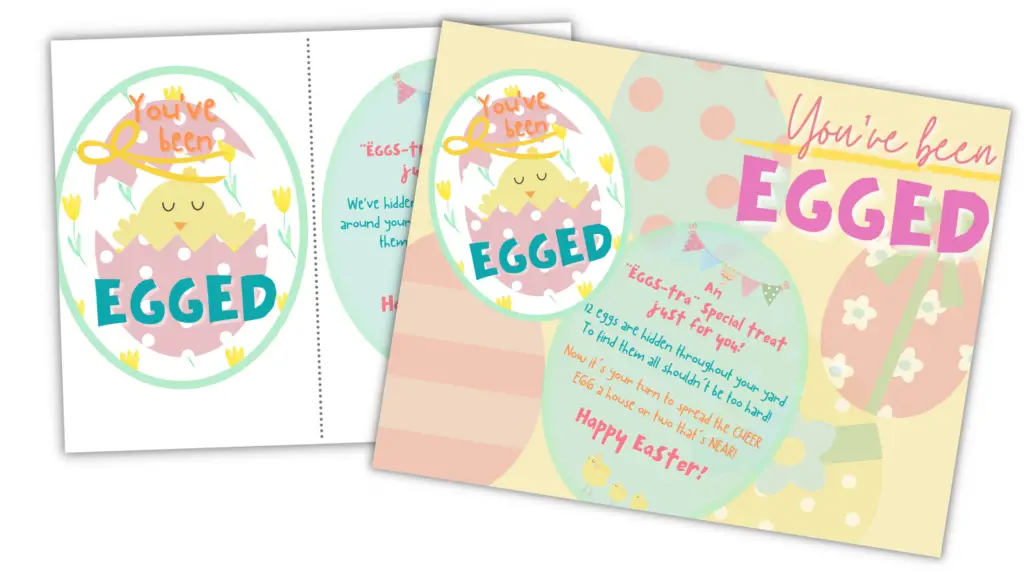 You've been egged free printable