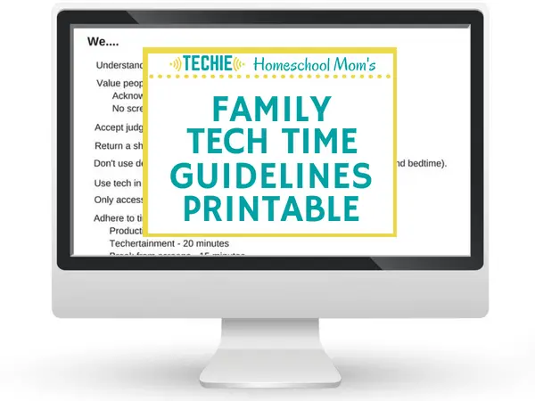 family tech time guidelines printable