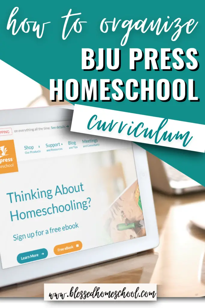 If you are using BJU Homeschool for the first time, it can be overwhelming to receive that shipment of curriculum and all the materials that come with it.  I'm going to share with you how I organize all of our BJU Homeschool curriculum so you can feel confident and prepared going into your school year.