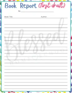 English Writing Templates for Kids - Blessed Homeschool