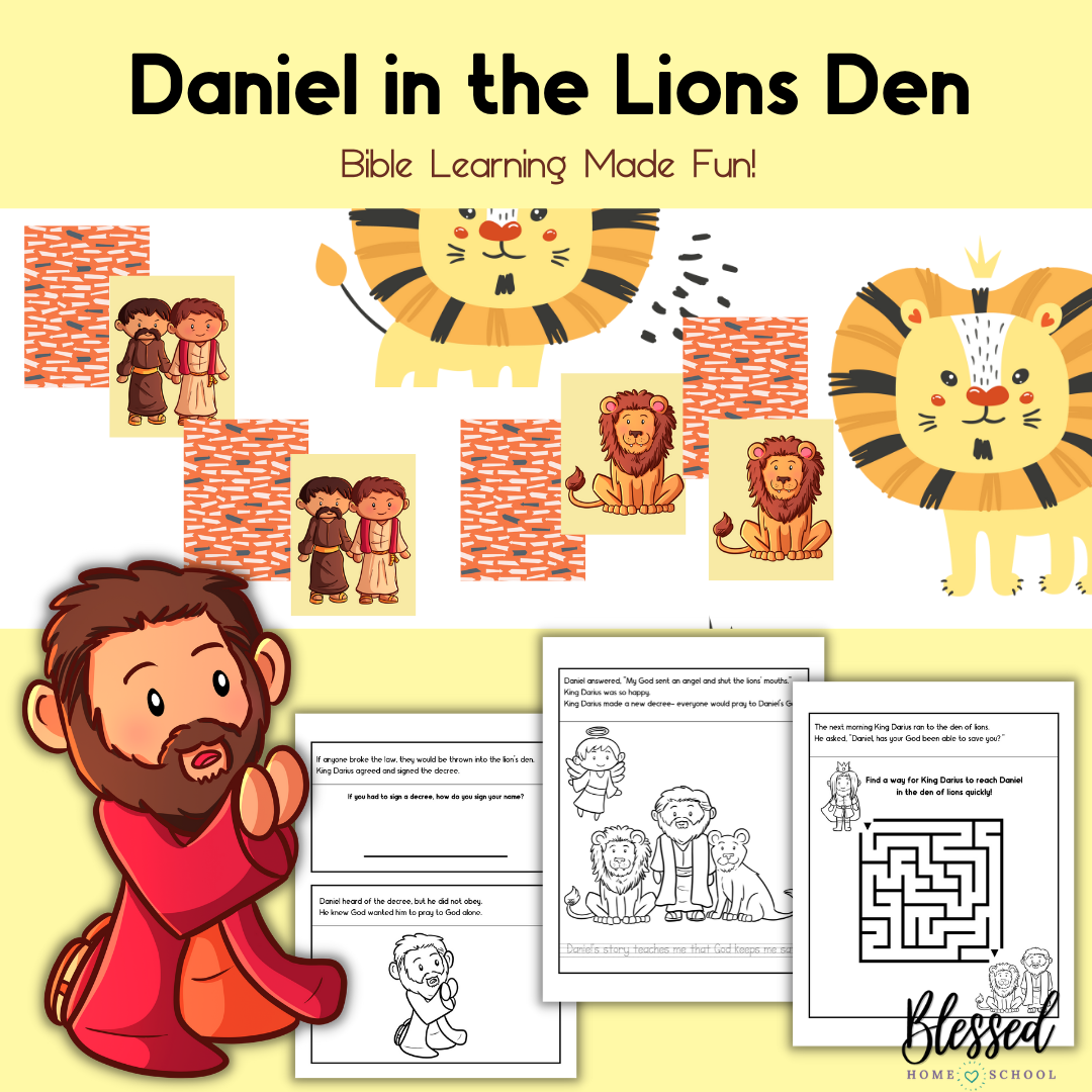 Daniel in the Lions Den Color and Learn Workbook