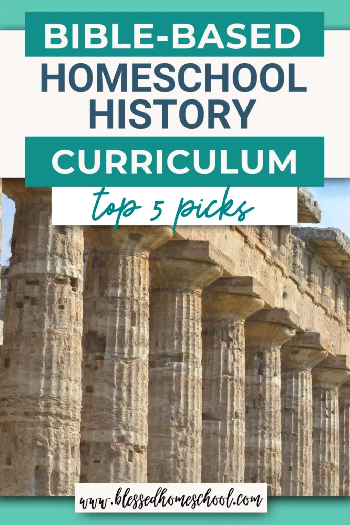 If you are looking for a curriculum to help you teach history from a Biblical worldview, here's a list of my top 5 favorites homeschoolers love.