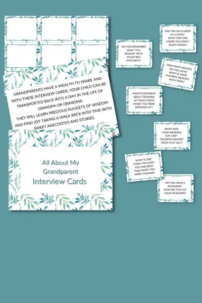Grandparent Interview Cards: A Sweet Way for Families to Bond