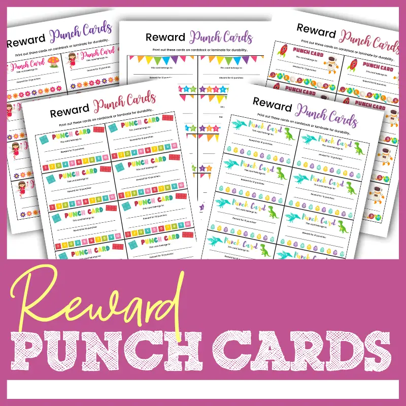 Free Printable Reward Punch Cards Blessed Homeschool