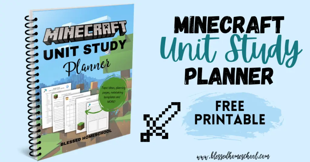 Want to create a Minecraft unit study for your homeschool? Here are some fresh ideas and a free Minecraft Unit Study Printable to help guide you.