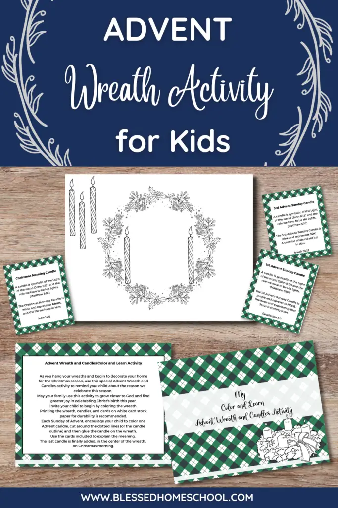 An advent wreath activity is a great way to help your kids learn about and remember what Christmas is all about.  Read about my printable activity, and start a new family tradition this season.