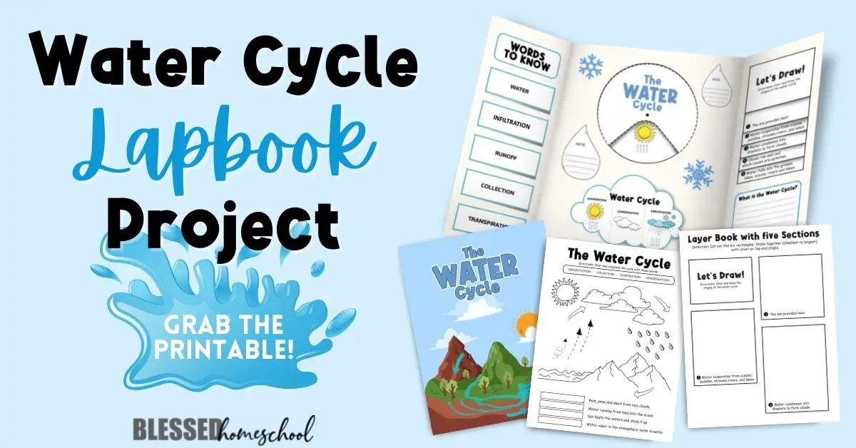 Easy Water Cycle Project and Printable Lapbook Template