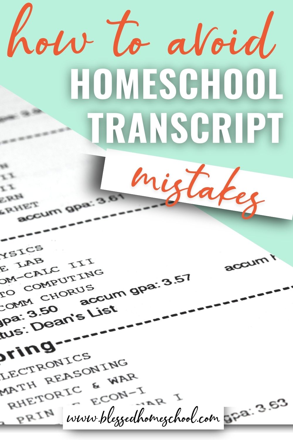 4 Homeschool Transcript Mistakes You DON'T Want to Make