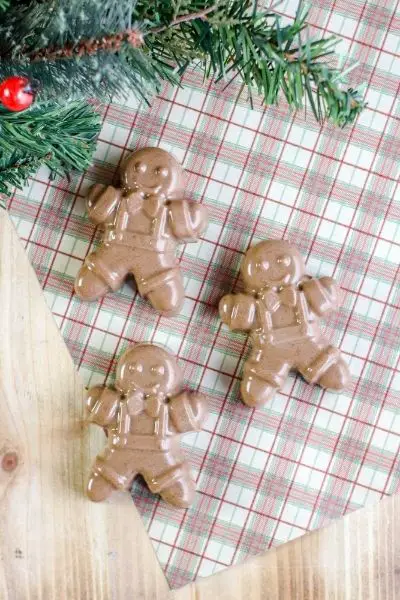 Gingerbread man soap craft