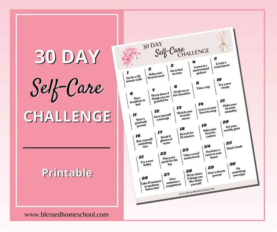 Avoid Homeschool Burnout: 30-Day Self-Care Challenge