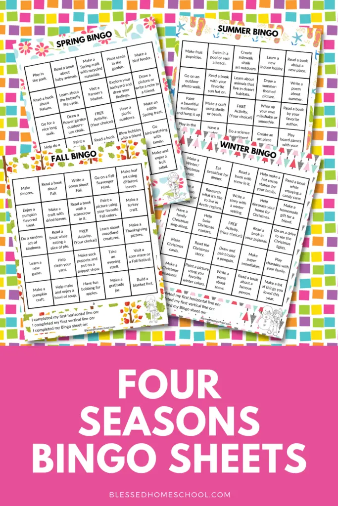 This free printable bingo game is a great way to bring festive fun into the four seasons!