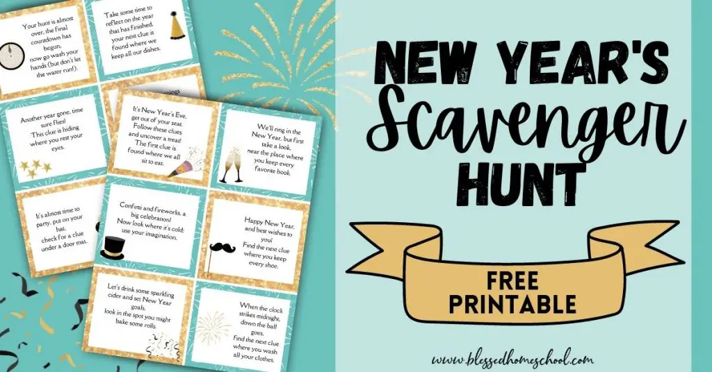 Free New Year's Eve Printables For Kids: Countdown Party!