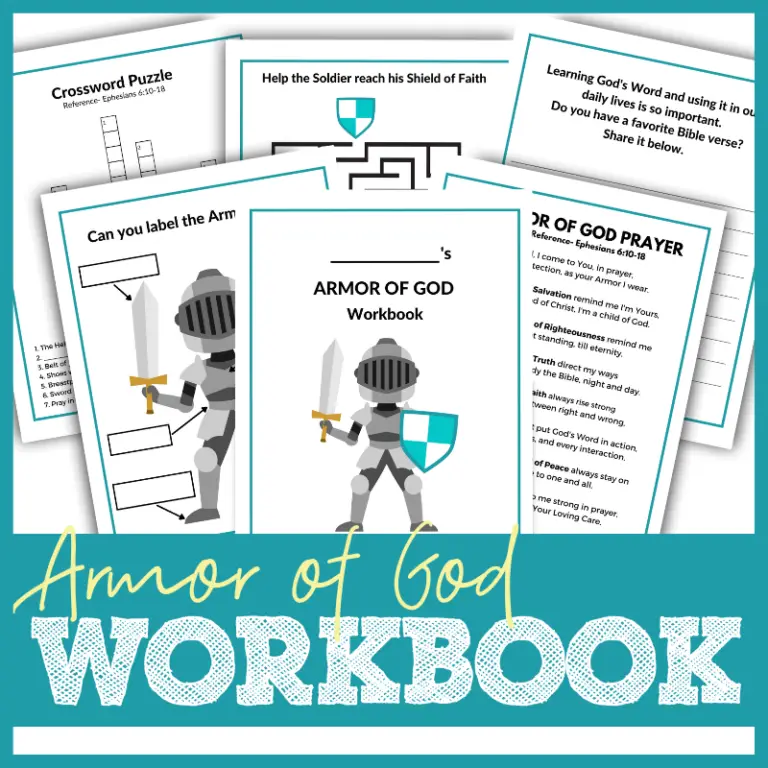 Armor of God Printable Workbook Blessed Homeschool