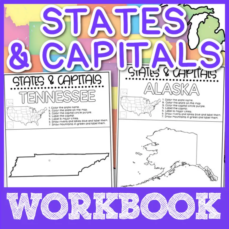 States and capitals workbook