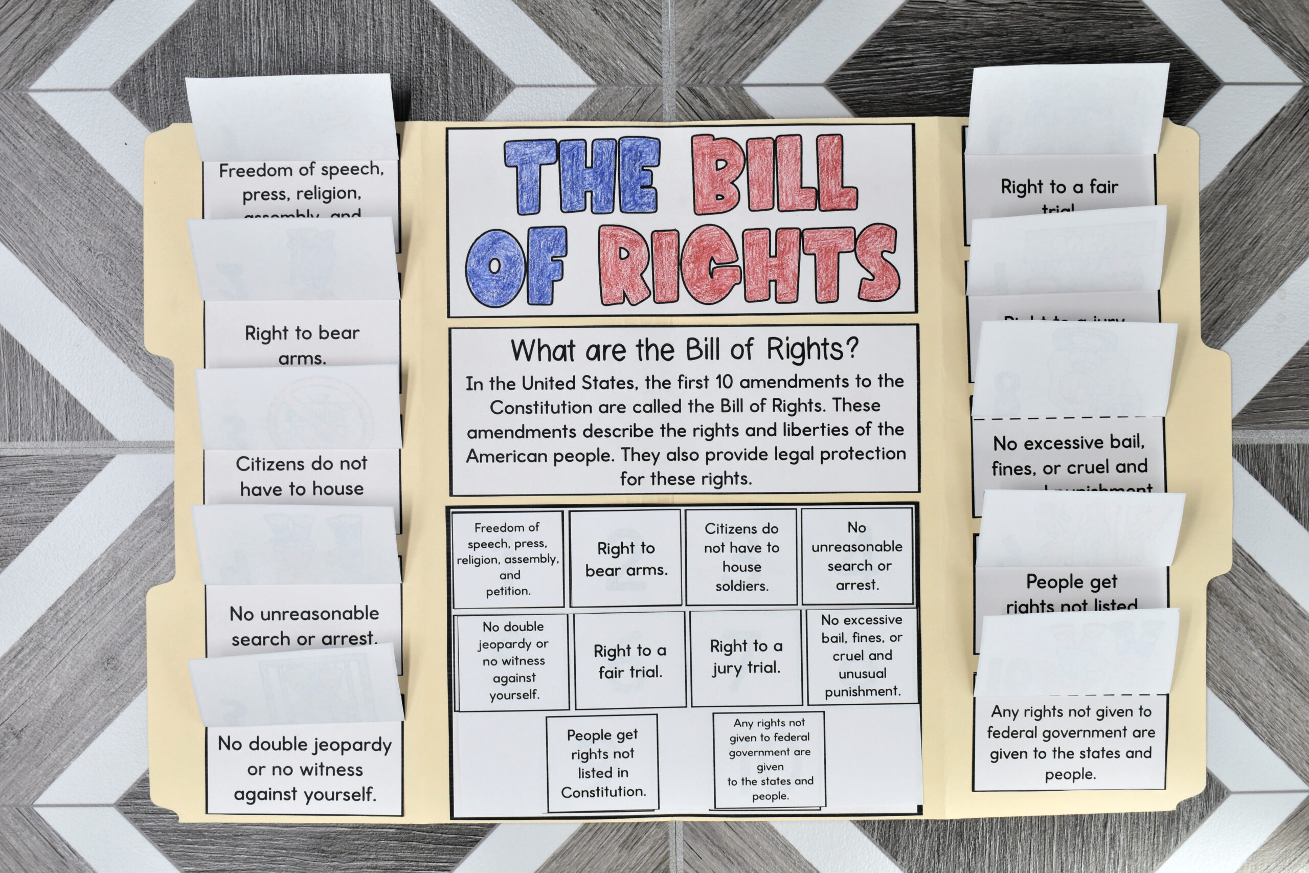bill of rights picture examples