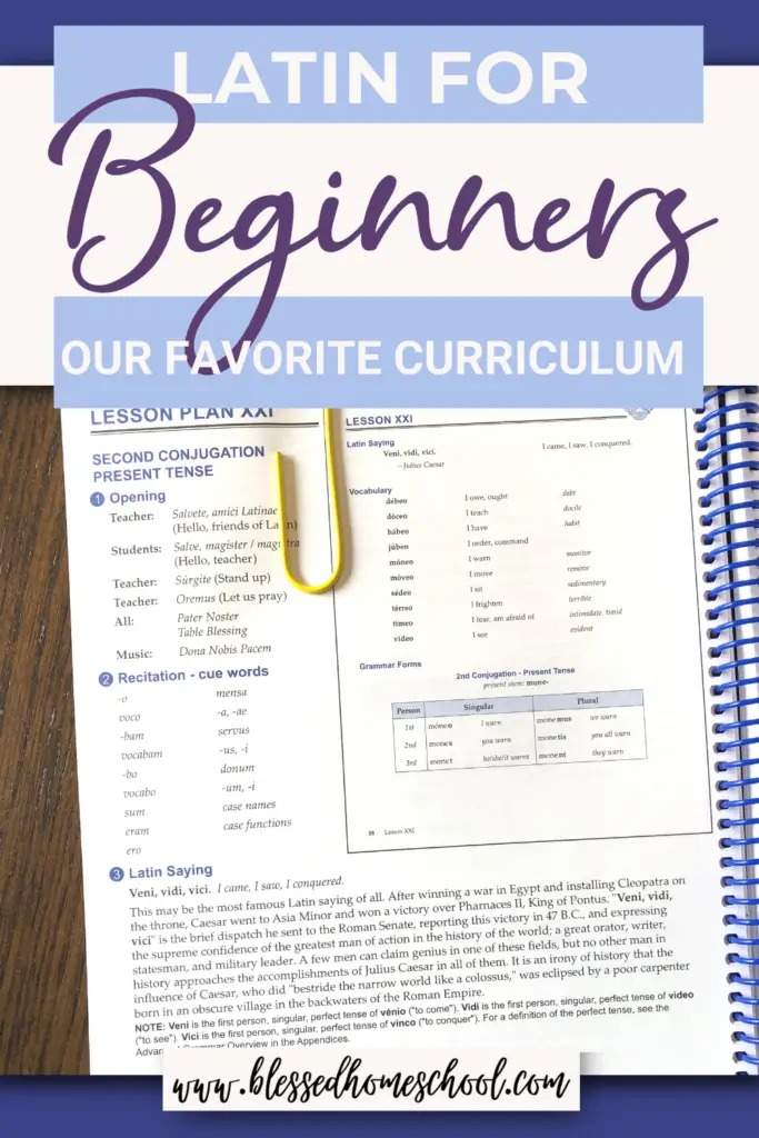 Learning Latin has many benefits for our kids! Are you looking for a great Latin for beginners curriculum for your homeschool? I share our favorite option and how you can use it with your own kids or in a homeschool co-op setting.