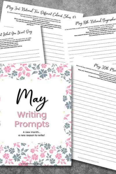 May Writing Prompts: Easy and Ready-to-Go for Your Homeschool