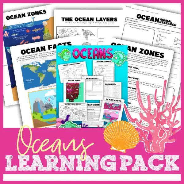 Oceans Printable Pack: Learn About the Ocean!