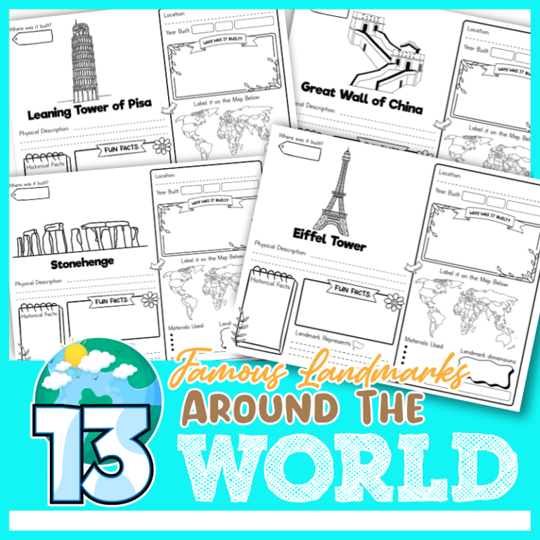 Famous Landmarks Around the World Learning Pack