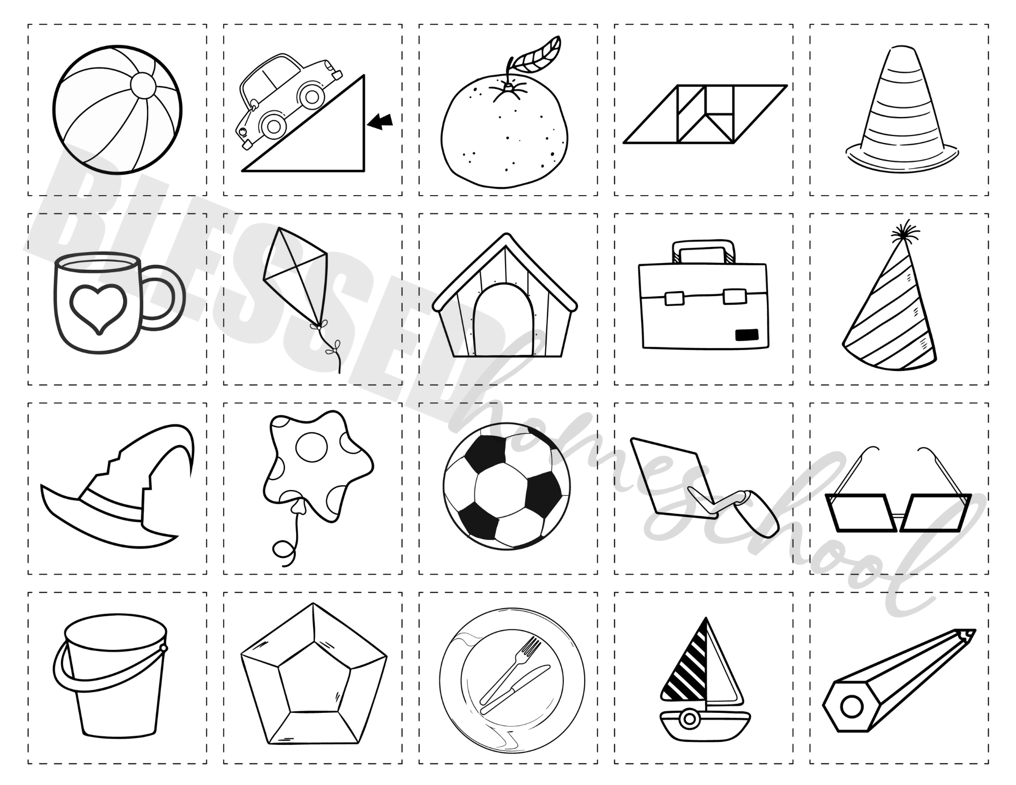 Shapes Playdough Mat Sort - Image 3