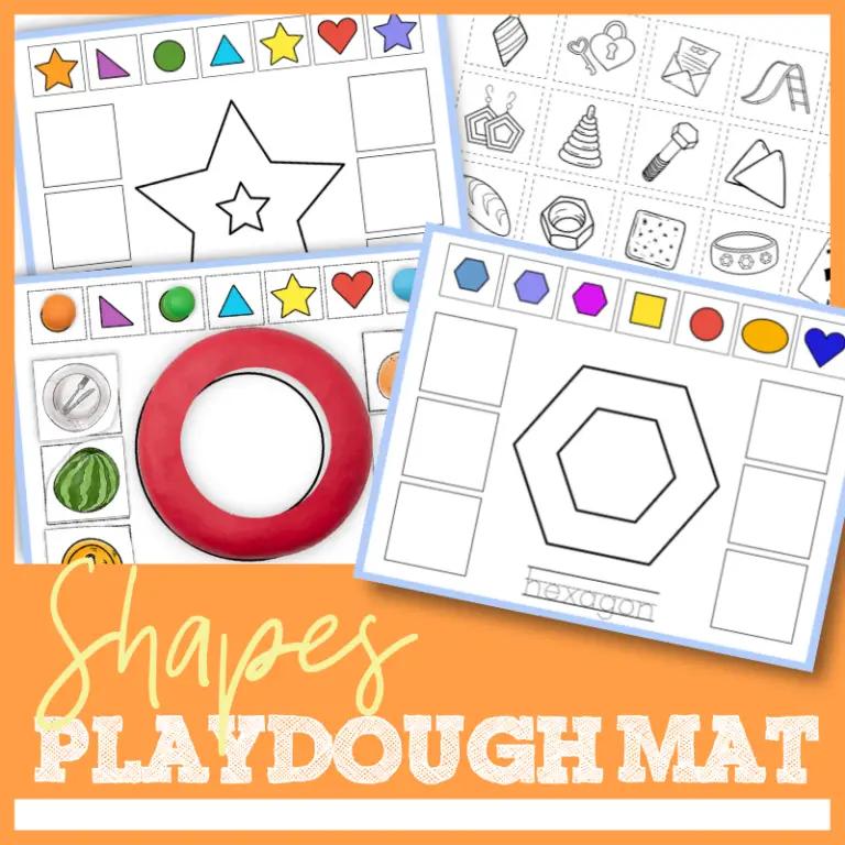 Learn Shapes with Playdough! {Shape Playdough Mats}