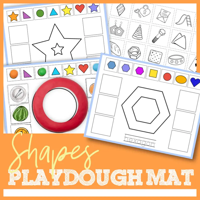 16 Playdoh Mats Printable Shapes for Preschoolers 
