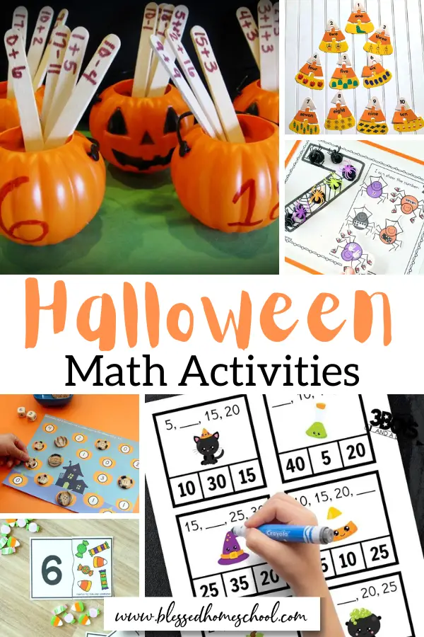 Halloween Math Worksheets for Kindergarten