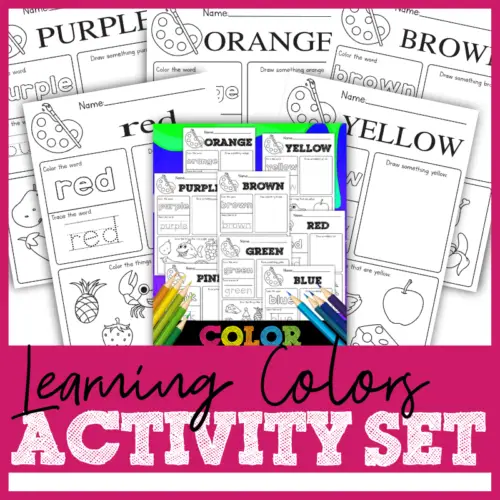 Learning Colors: Free Activity Printable Pack