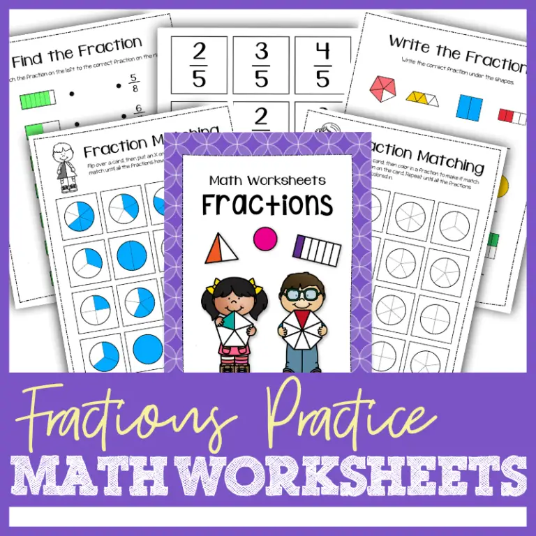 Math Worksheets: Fractions Practice