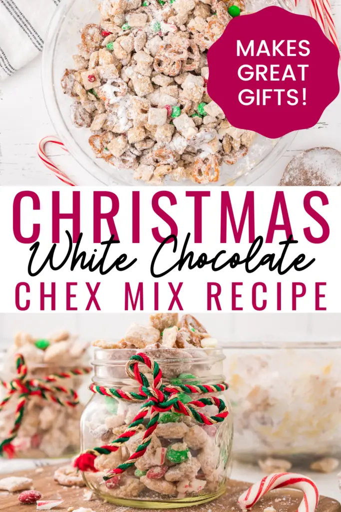 Christmas White Chocolate Chex Mix