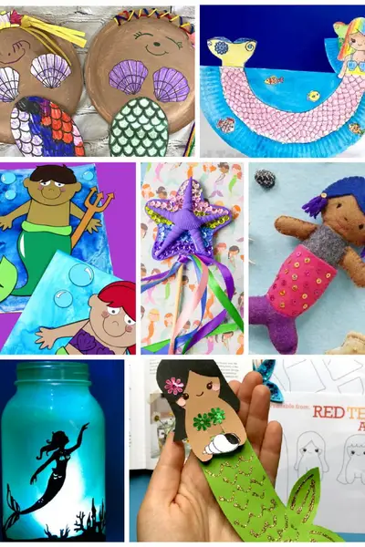 20 Unique Mermaid Crafts for Kids {Easy and Fun!}