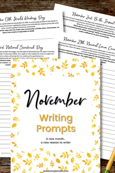 Celebrate Unique National Days This Month With November Writing Prompts