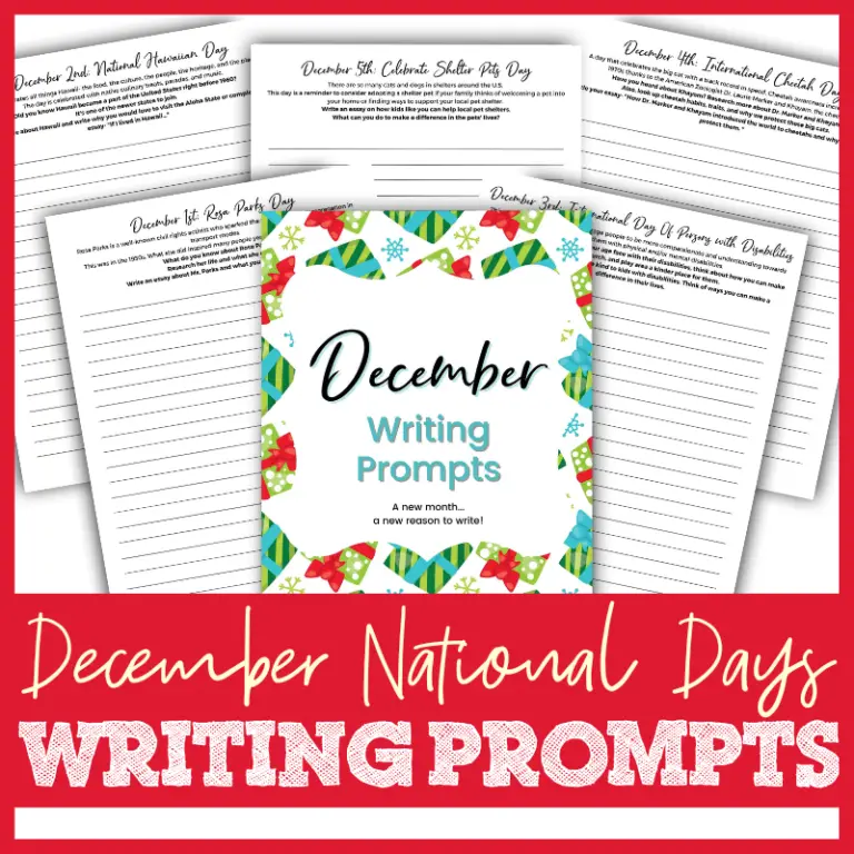 December National Days Writing Prompts