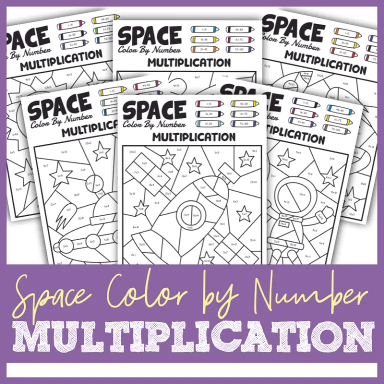 Space Multiplication Color by Number