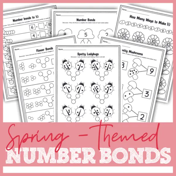 Number Bonds to 10 Worksheets