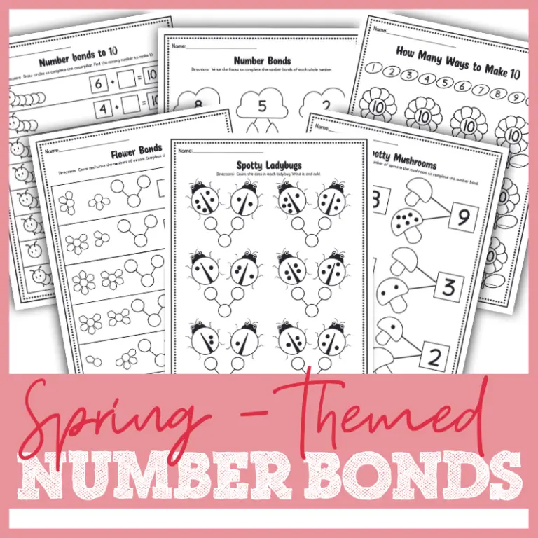 Number Bonds to 10 Worksheets