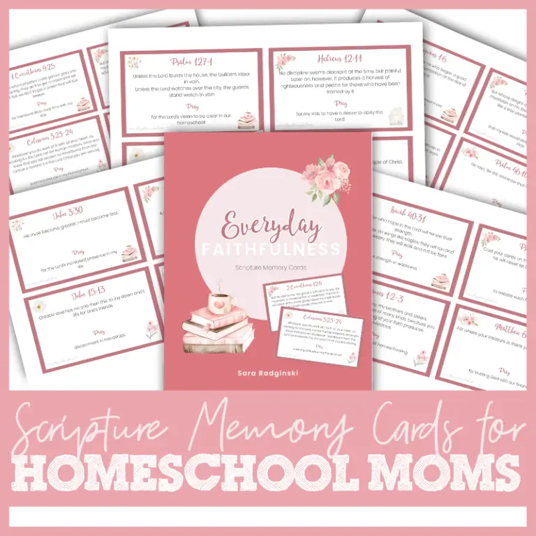 Scripture cards for homeschool moms