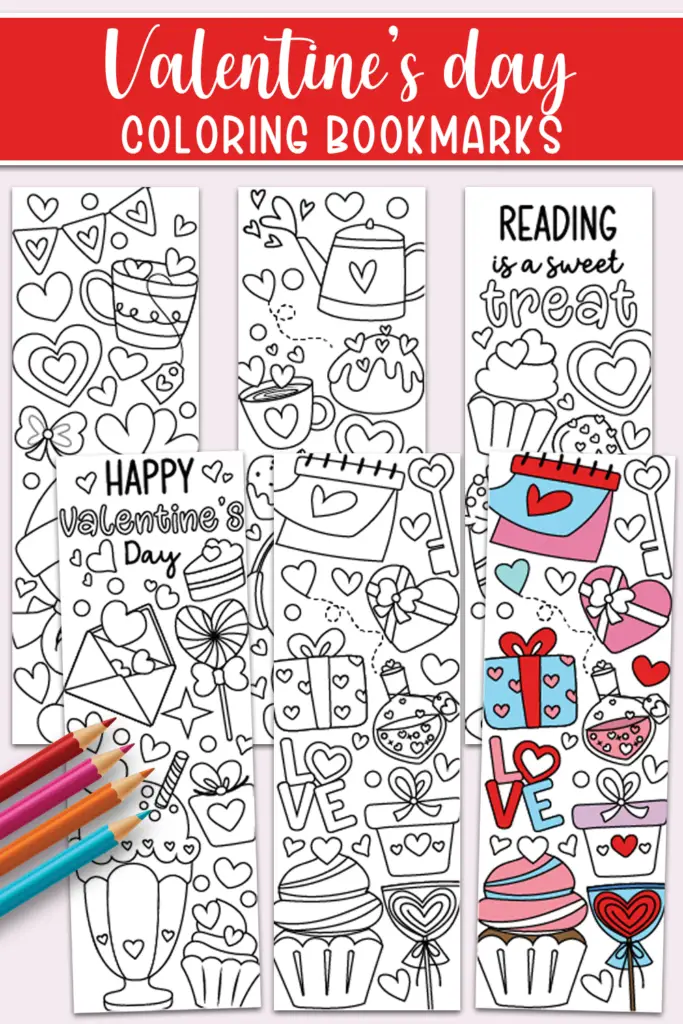 Spread love and creativity this Valentine's Day with these FREE Printable Valentine Bookmarks.  A great candy-free alternative they can decorate and share with friends this holiday.