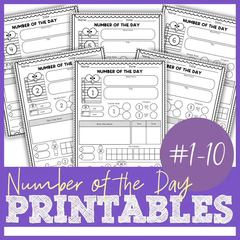 Number of the Day Worksheets | FREE Printable Numbers 1-10 number-of-the-day-worksheets-free-printable-numbers-1-10