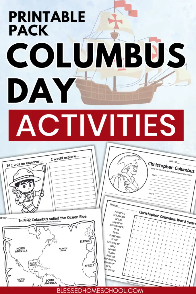Looking for Columbus Day activities for kids?  Come check out some ideas for a balanced approach to this day, and grab my elementary printable activity pack to use in your homeschool.