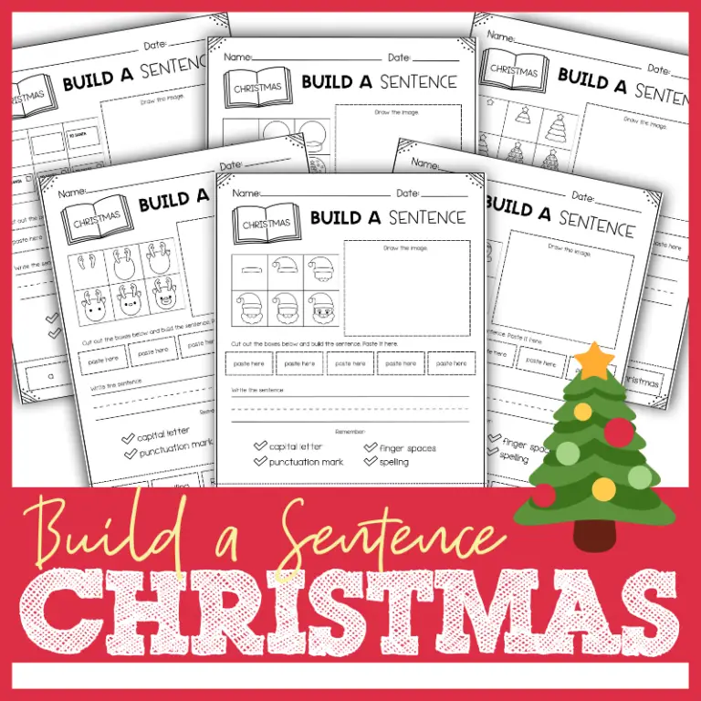 Christmas build a sentence worksheet