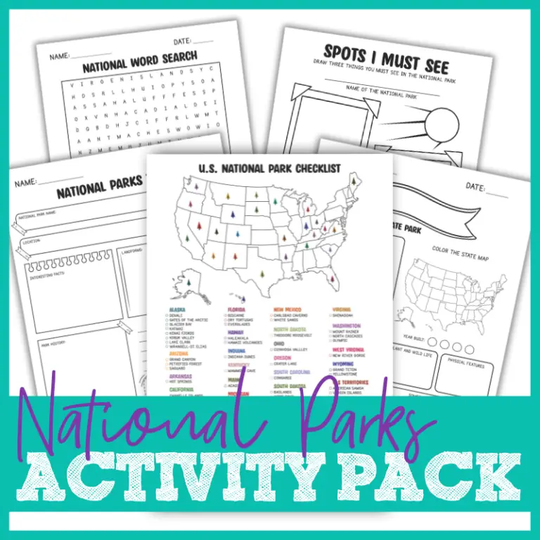 National Parks Checklist Printable